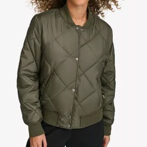 Levi's Olive Quilted Bomber Jacket